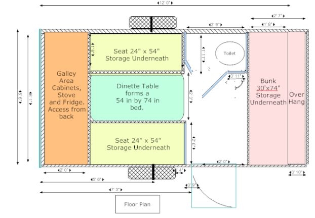 Floor Plan in Travel Configeration