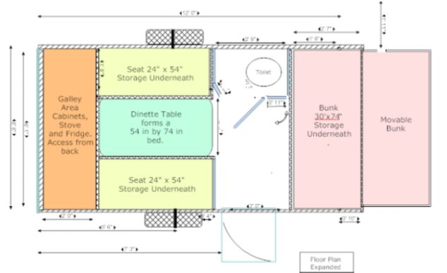 Floor Plan In Camping Configeration