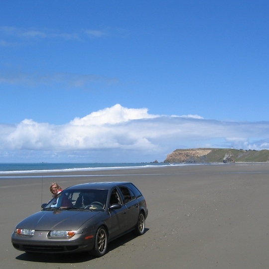 LB Saturn on Beach at Cape Blanco