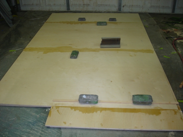 sides stretched and curing