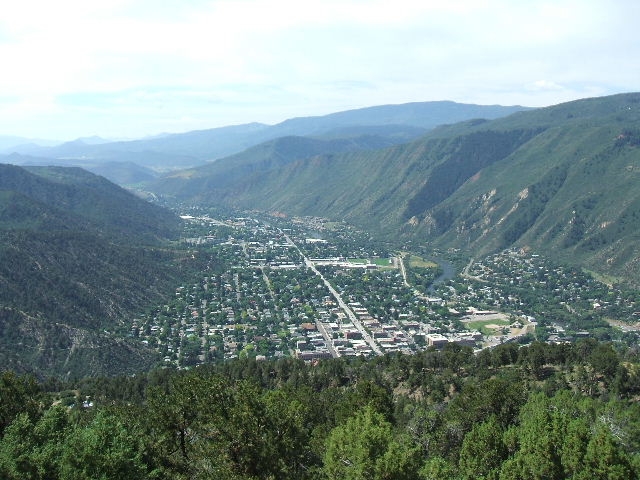 The top of Glenwood Caverns looking down at Glenwood Springs