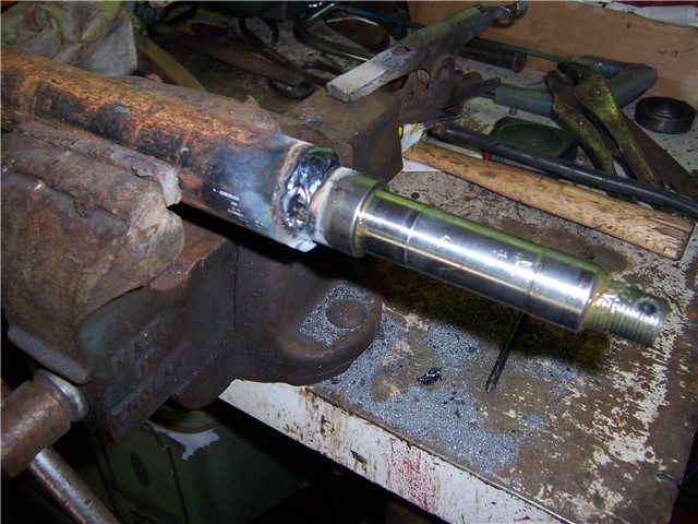 Welding axle stubs