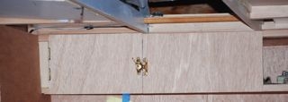 cabin cabinet lock with hinge