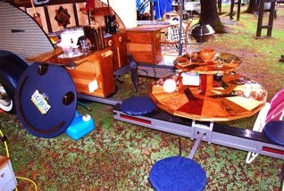 elaberate swing out table Shasta gathering