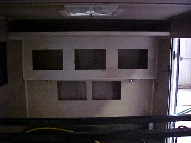 front cabinet view from galley