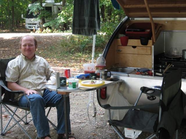 Craig enjoying breakfast