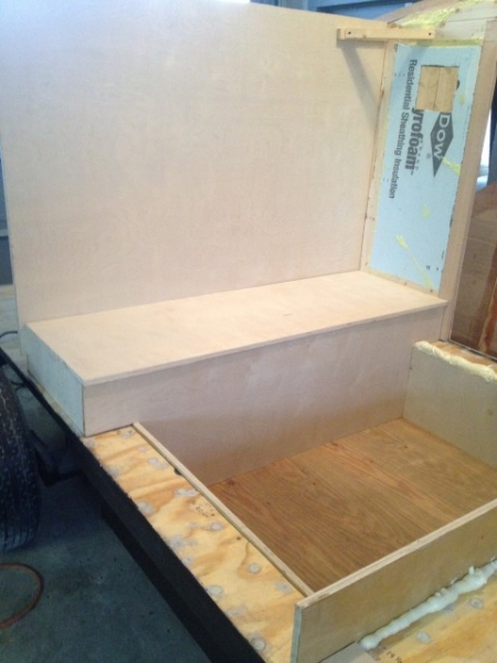 early stages of storage bench