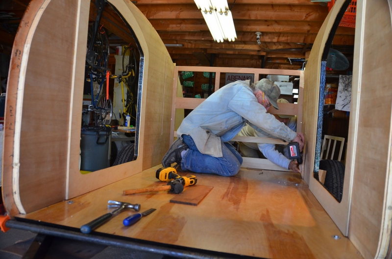 Andy's steady hand on the drill.