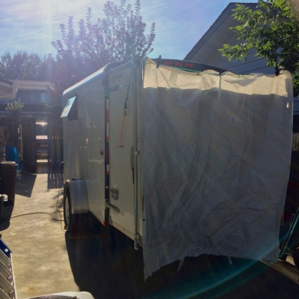 Shower enclosure closed