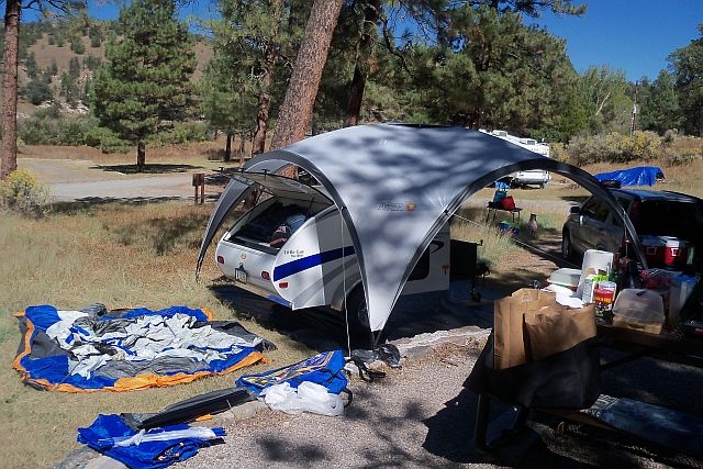 First set up of the SUV tent, will this become the warm homey living space that I invisioned