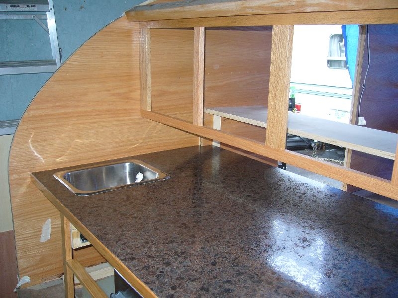 oak frame and counter