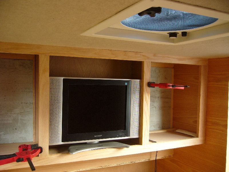 Interior mocked up to make sure things look as envisioned