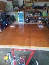 2nd  coat poly stain