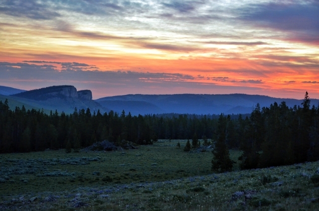 Twin Buttes at first light