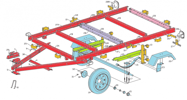 Full Exploded view colorized