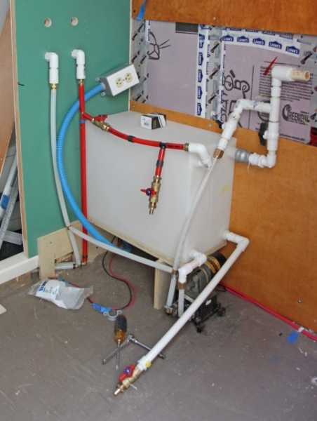 Water tank rough fit