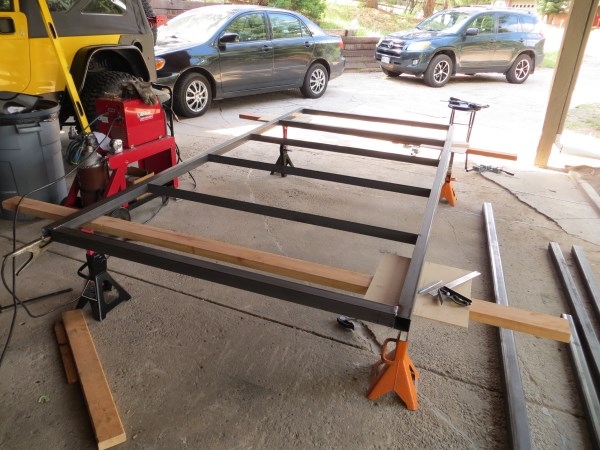Laying our and sqauring frame - IMG 0948