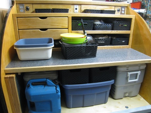 Galley test fitted with camping gear - IMG 2589
