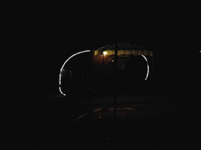 Trailer at night