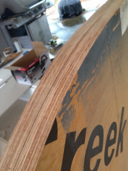 Wall edges level by Belt Sander