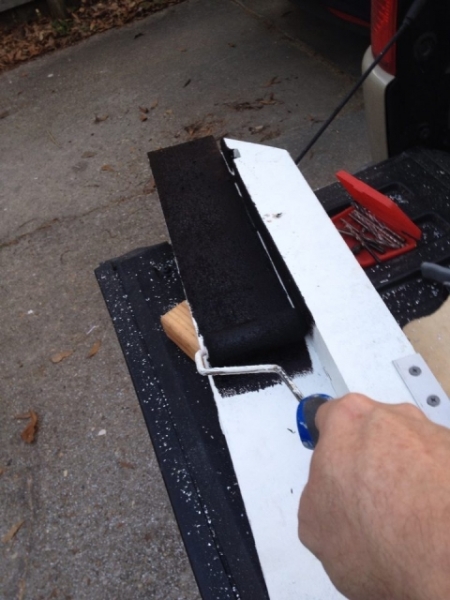 Asphalt on inside of bumper