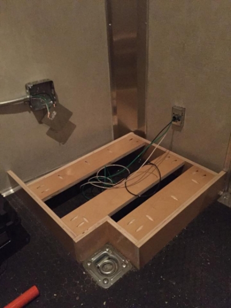 Closet base installed