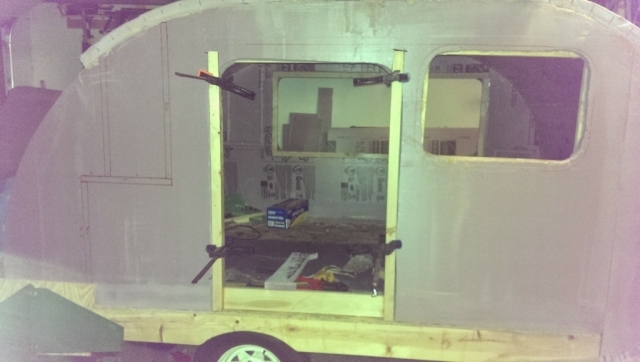 Door cut and frame dry fit