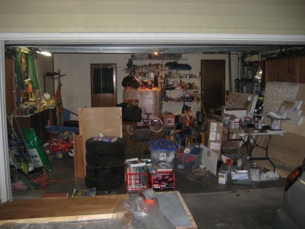 messy garage