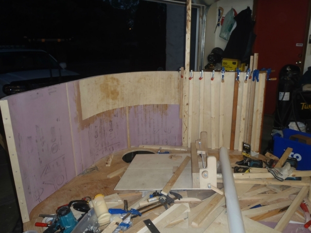 20 May 2015 front lower wall plywood laminating1