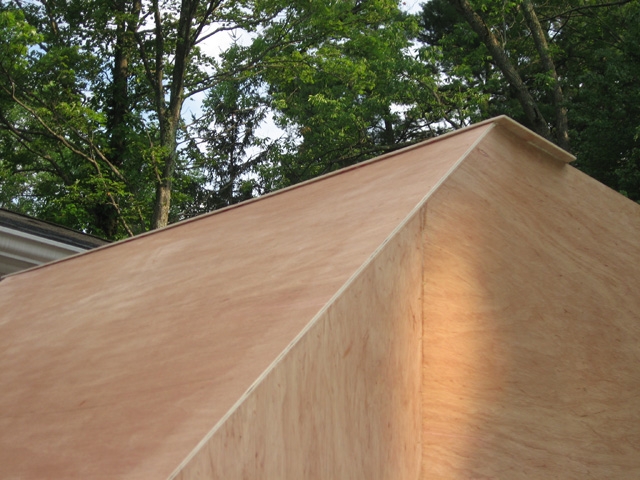 Front roof skin installed