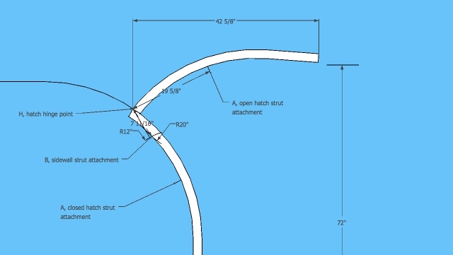 Hatch strut diagram