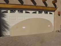 Pattern against garage wall