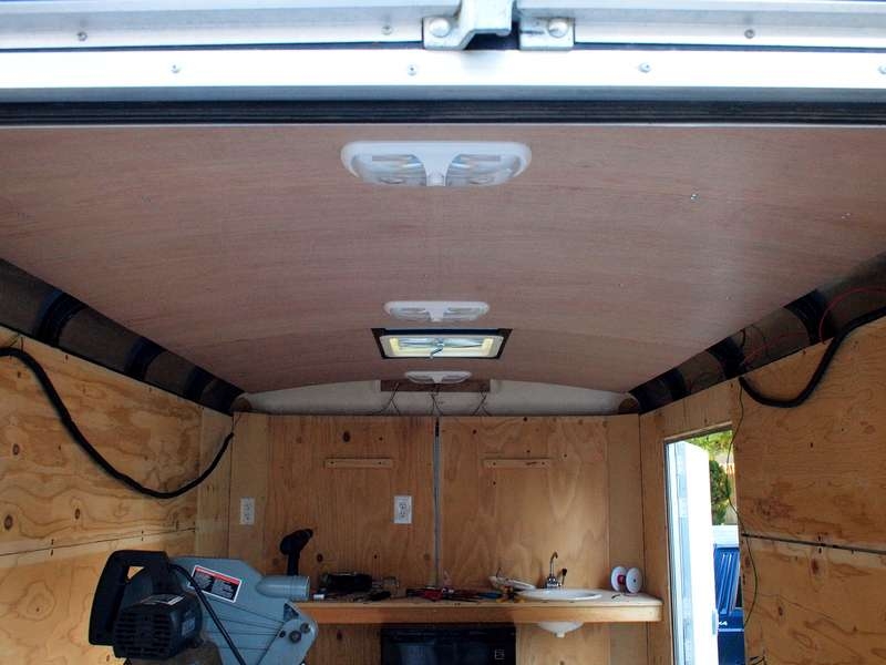 Luan Ceiling Installed Plus 3 double Fixture Lights