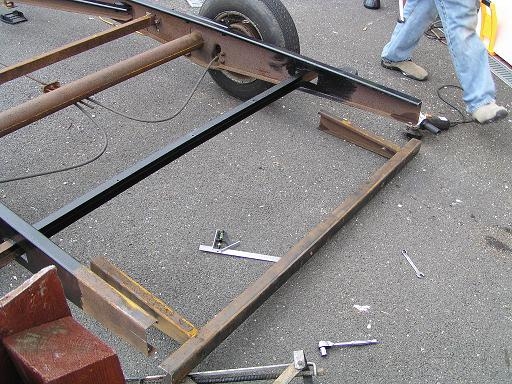 rear member removed ready to be refitted