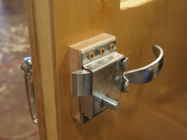 Installed Door Latch