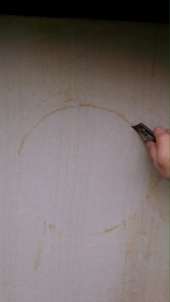 Cut the window fabric