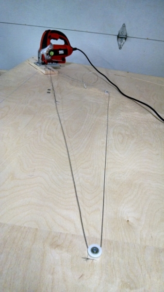 Front ellipse jig with saw attached 2