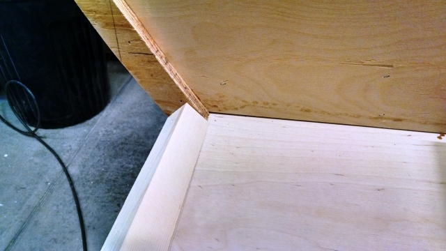 Angled cut board for front spar