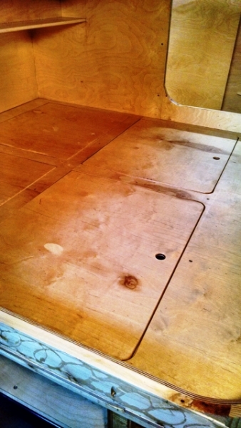 Interior hatches in place