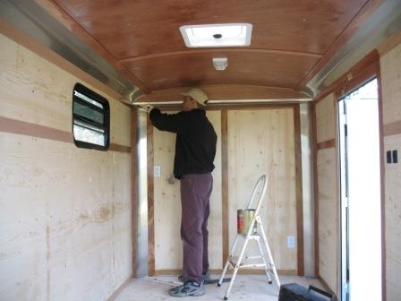 Close-up of roof and trim urethaning