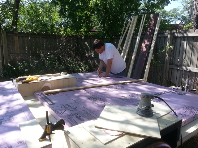 Himself, cutting foam