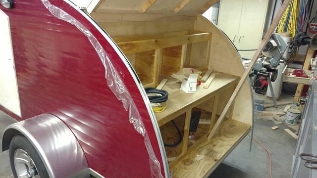 Galley with a hatch