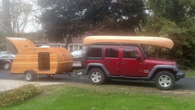 Camper and canoe