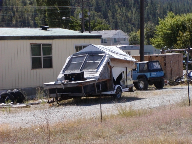 'redneck' trailer Smelterville, Id.