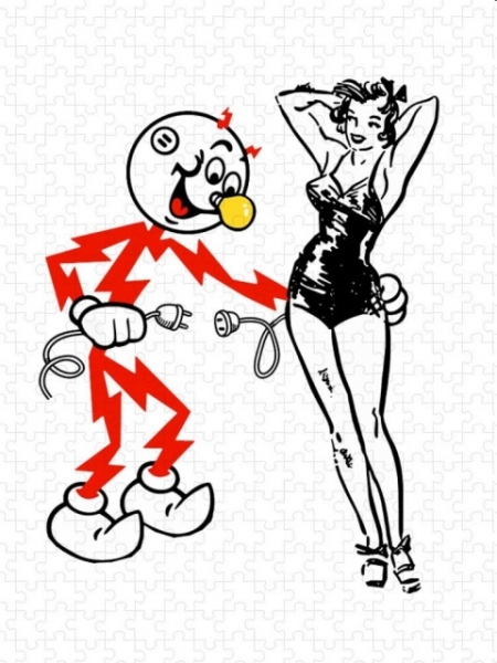 Reddy Kilowatt and lady