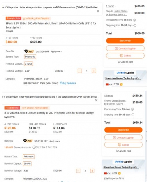Lithium Battery Alibaba