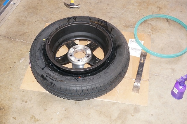 Hand mounting the tires