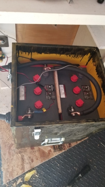 Batteries and box