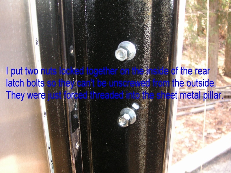 Lock nuts on rear Latches