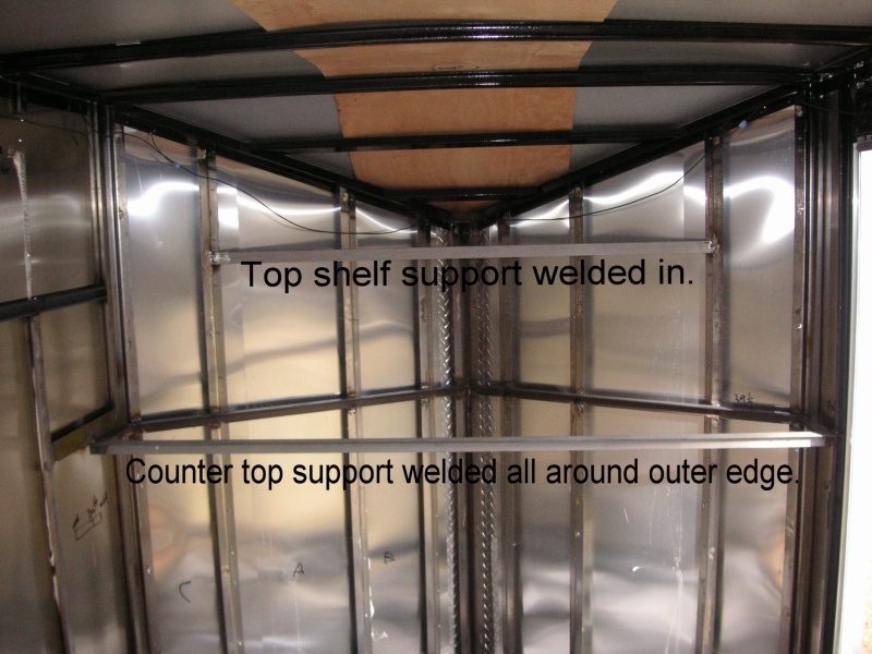 Welded counter support